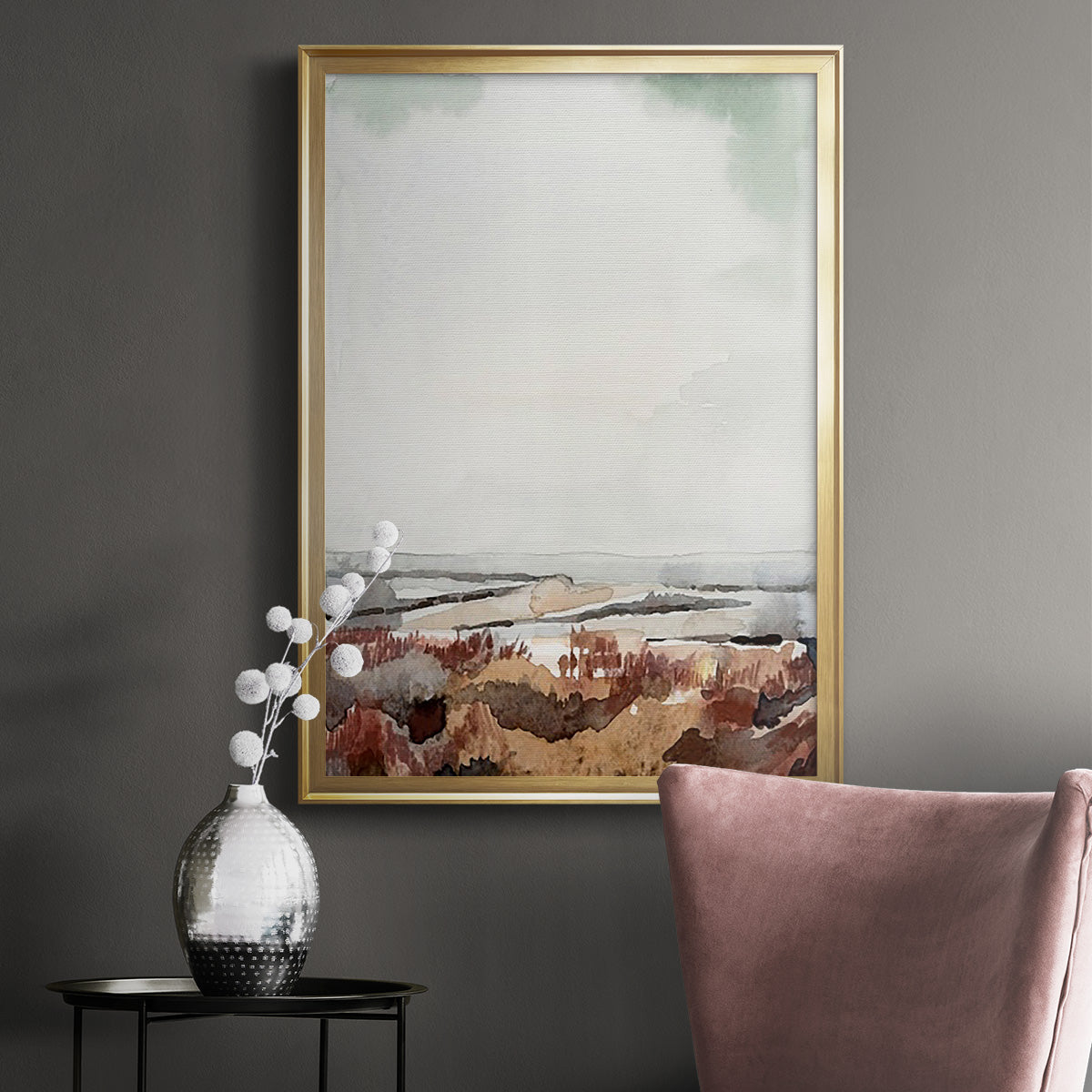 Coastal Inlet Study I - Modern Framed Canvas Print