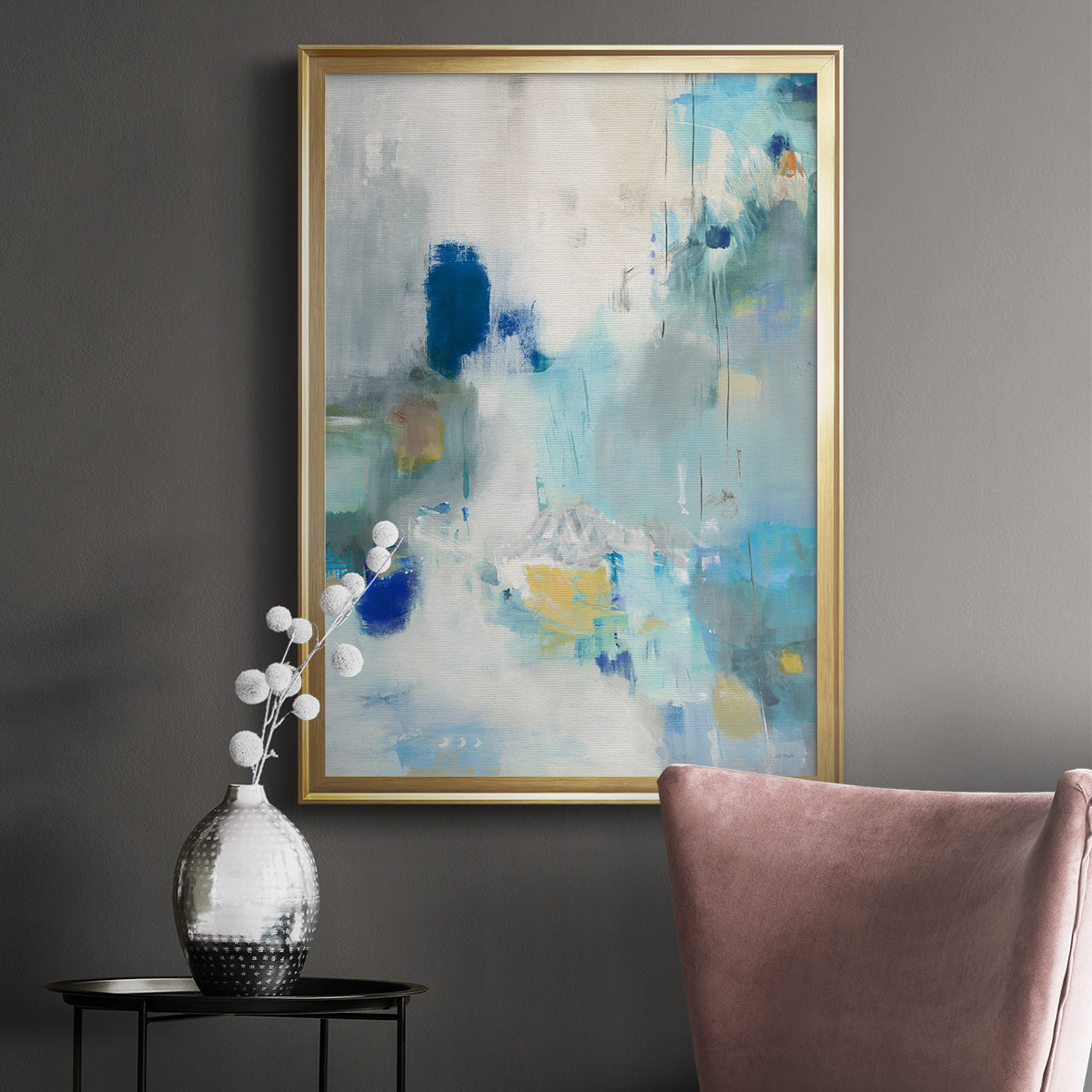 Celeste Motion II - Modern Framed Canvas Print