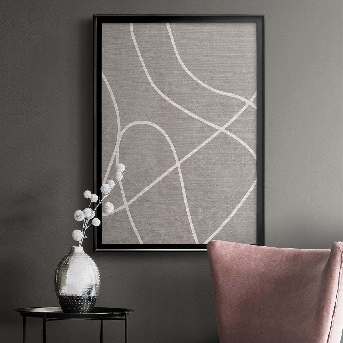 Fissures I - Modern Framed Canvas Print