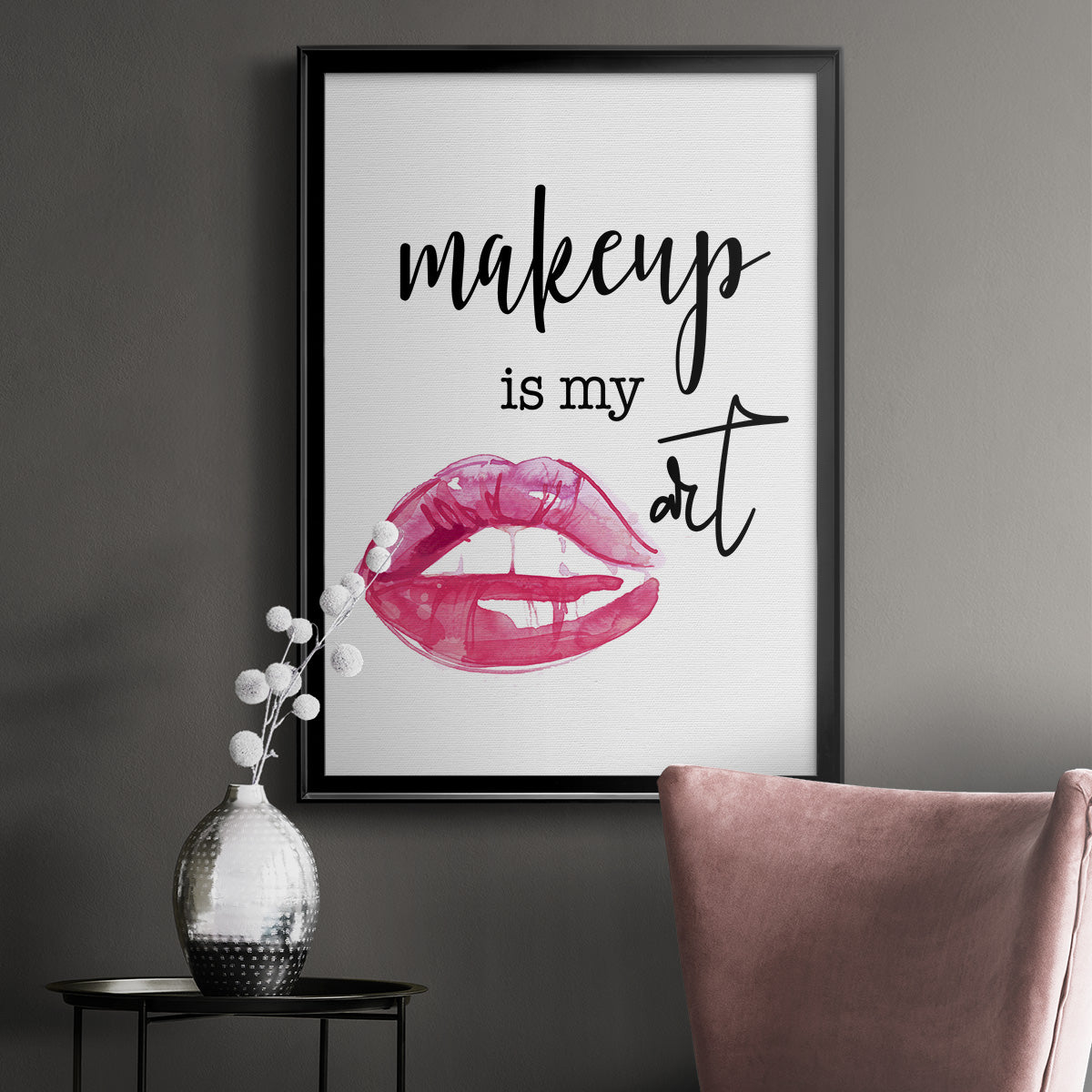Makeup is My Art - Modern Framed Canvas Print