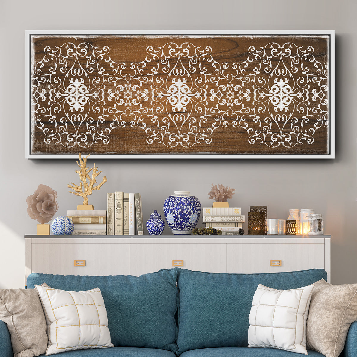 Boho Panel - Floater Framed Canvas Print