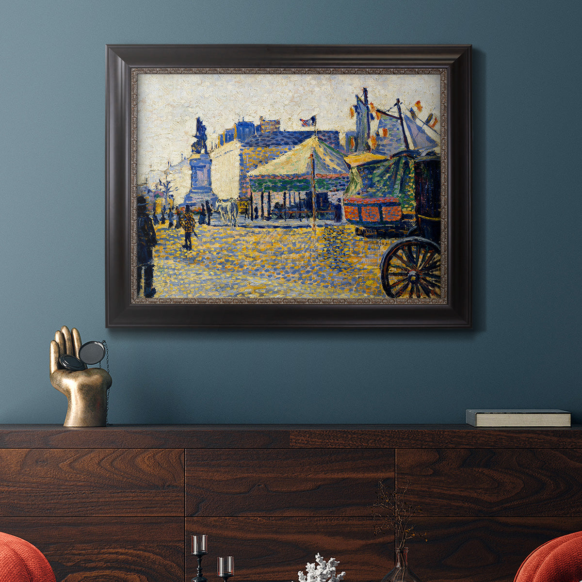Place de Clichy - Ornate Framed Canvas Print