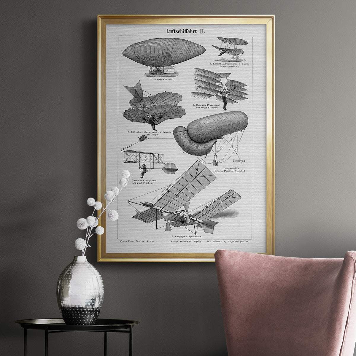 Industrial Flight - Modern Framed Canvas Print