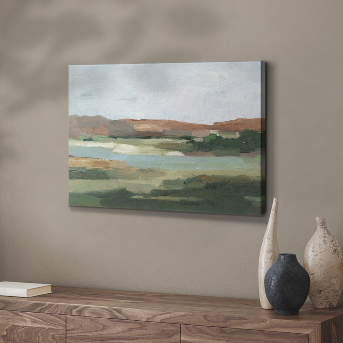 Autumn River Crossing I - Canvas Art Print