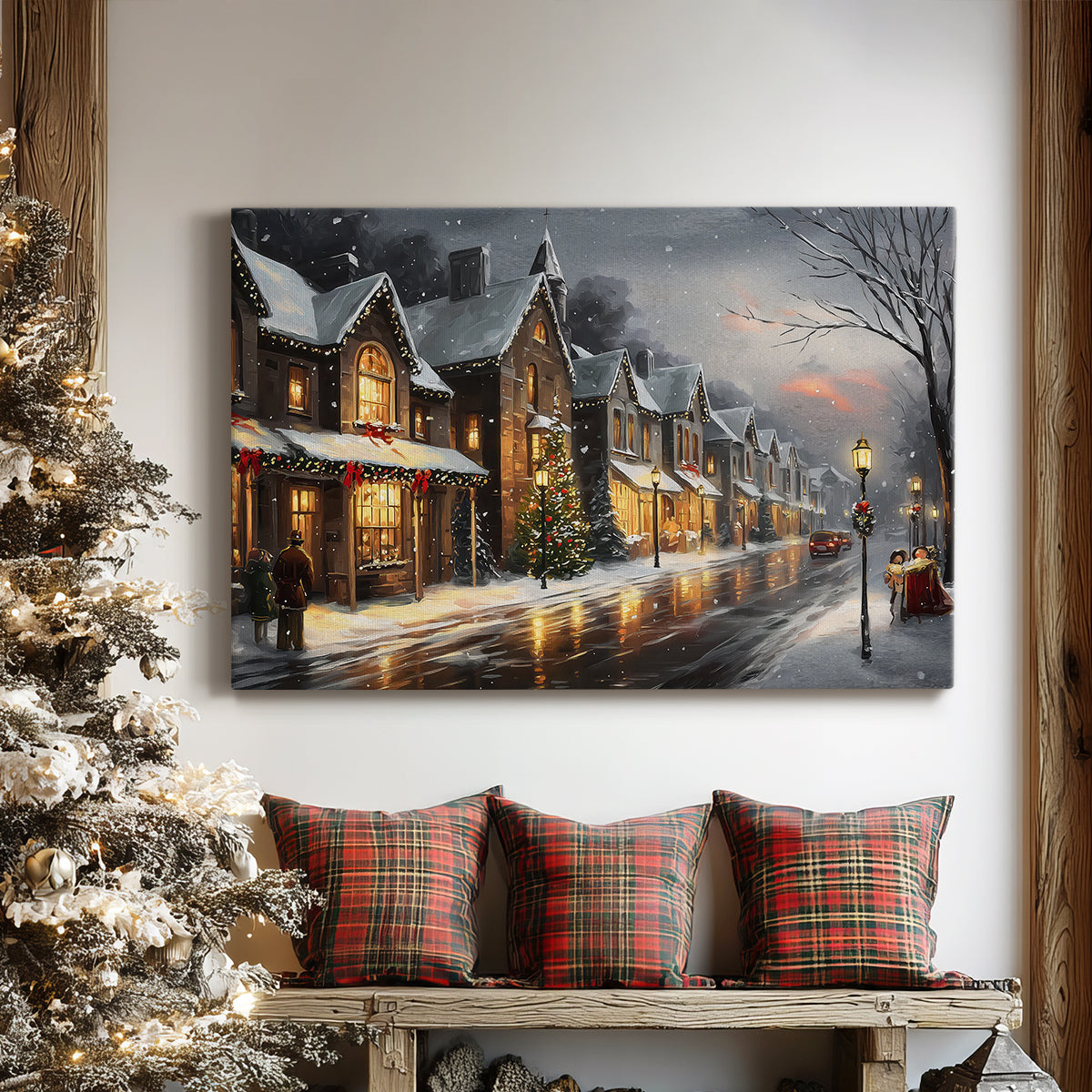 Night of Amber Icicles - Canvas Art Print