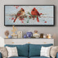 Cardinals in Winter - Floater Framed Canvas Print