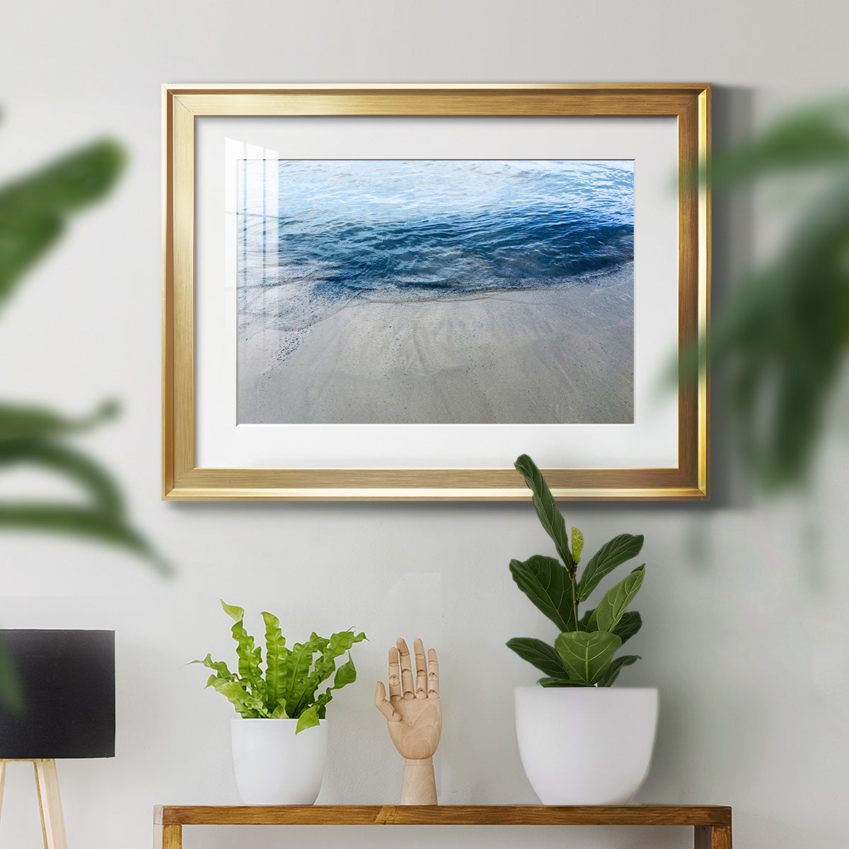 Aegean Blue Water - Modern Framed Art Print