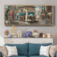 La Café de Rue - Floater Framed Canvas Print
