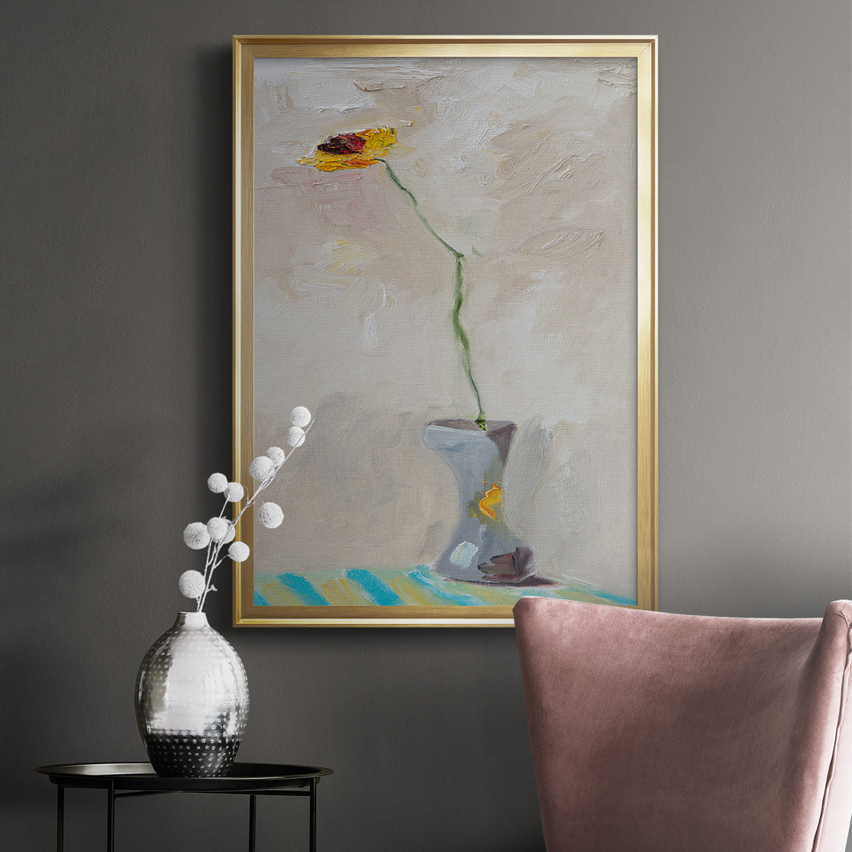 Single & Ready to Mingle - Modern Framed Canvas Print