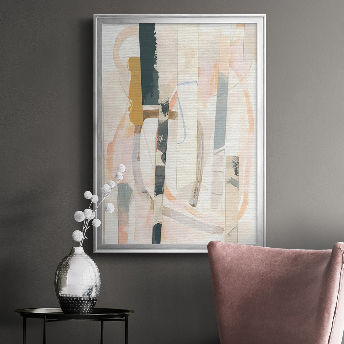 Melon Litmus II - Modern Framed Canvas Print