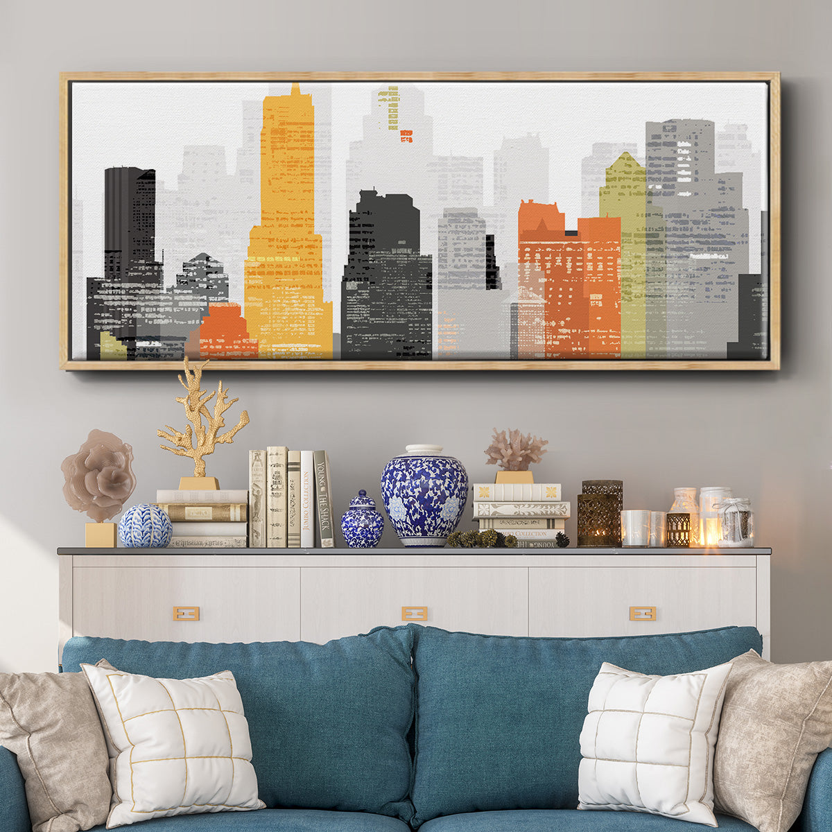 Element City - Floater Framed Canvas Print