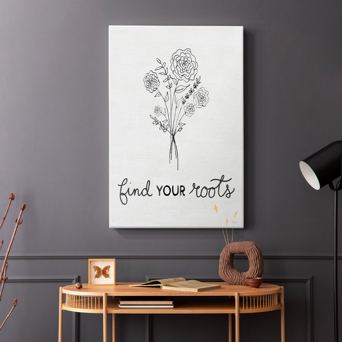 Find Your Roots Sketch - Canvas Art Print