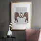 Elephants Heart and Rose - Modern Framed Canvas Print