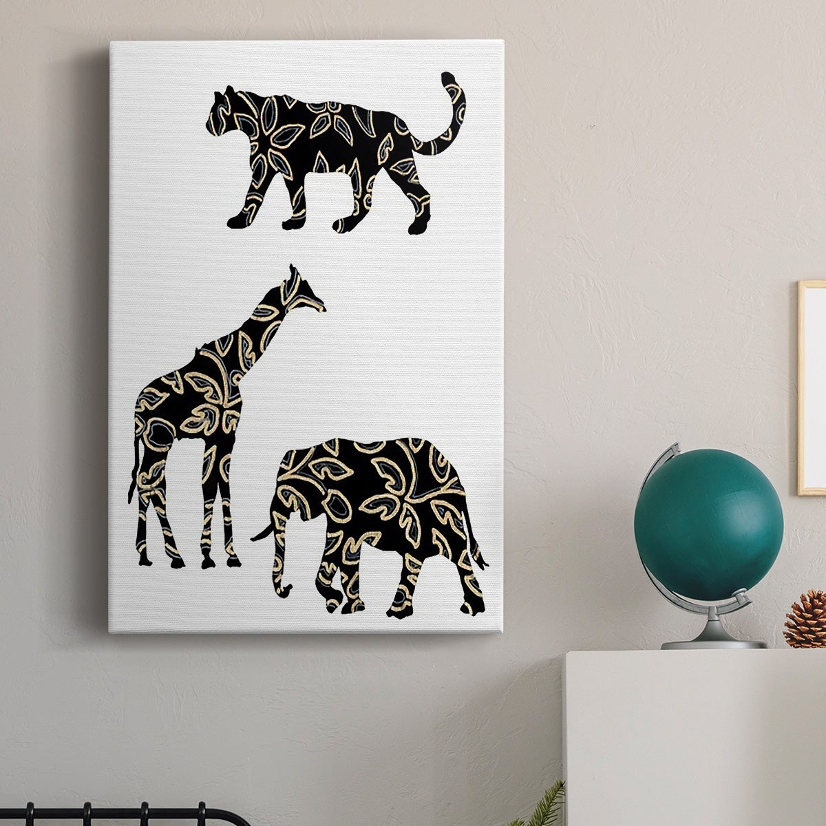 Ornamental Safari Animals III - Canvas Art Print