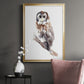 Barred Owl Impressions II - Modern Framed Canvas Print