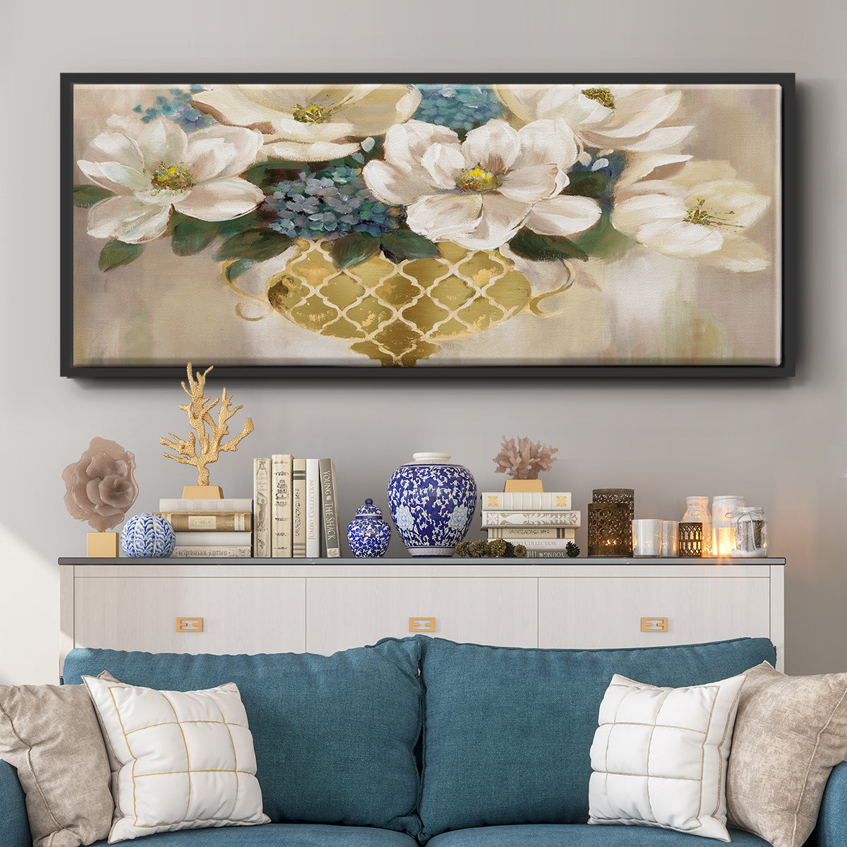 Southern Magnolia - Floater Framed Canvas Print