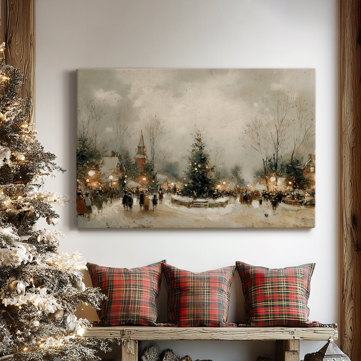 Candlelit Candle at Dusk - Canvas Art Print