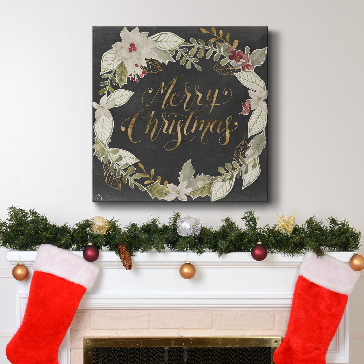 Gilded Christmas I-Premium Gallery Wrapped Canvas - Ready to Hang