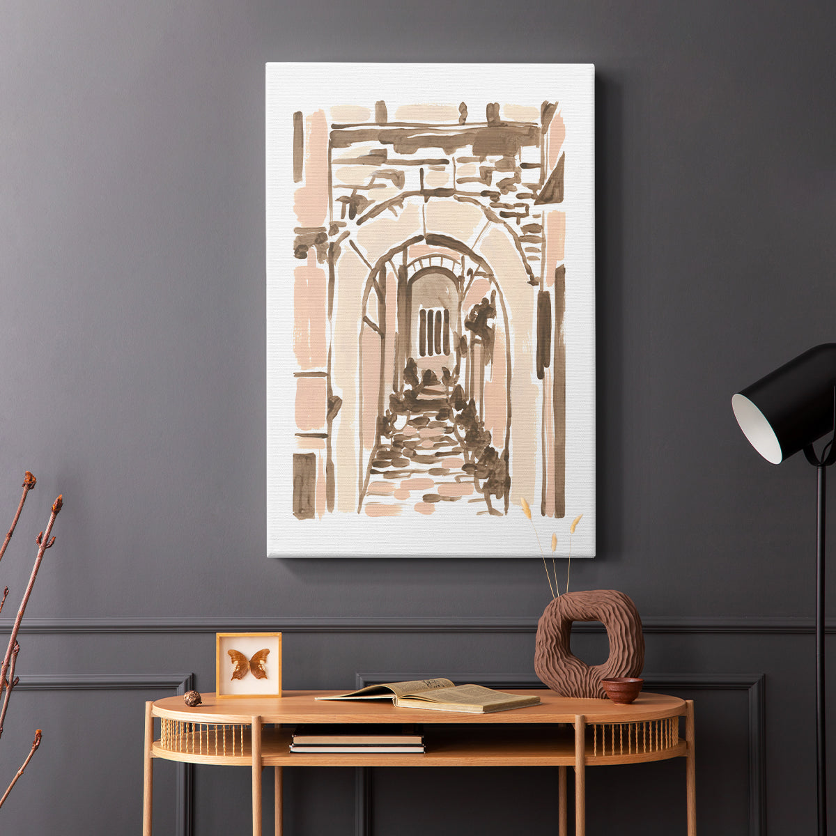 Blush Architecture Study III - Canvas Art Print