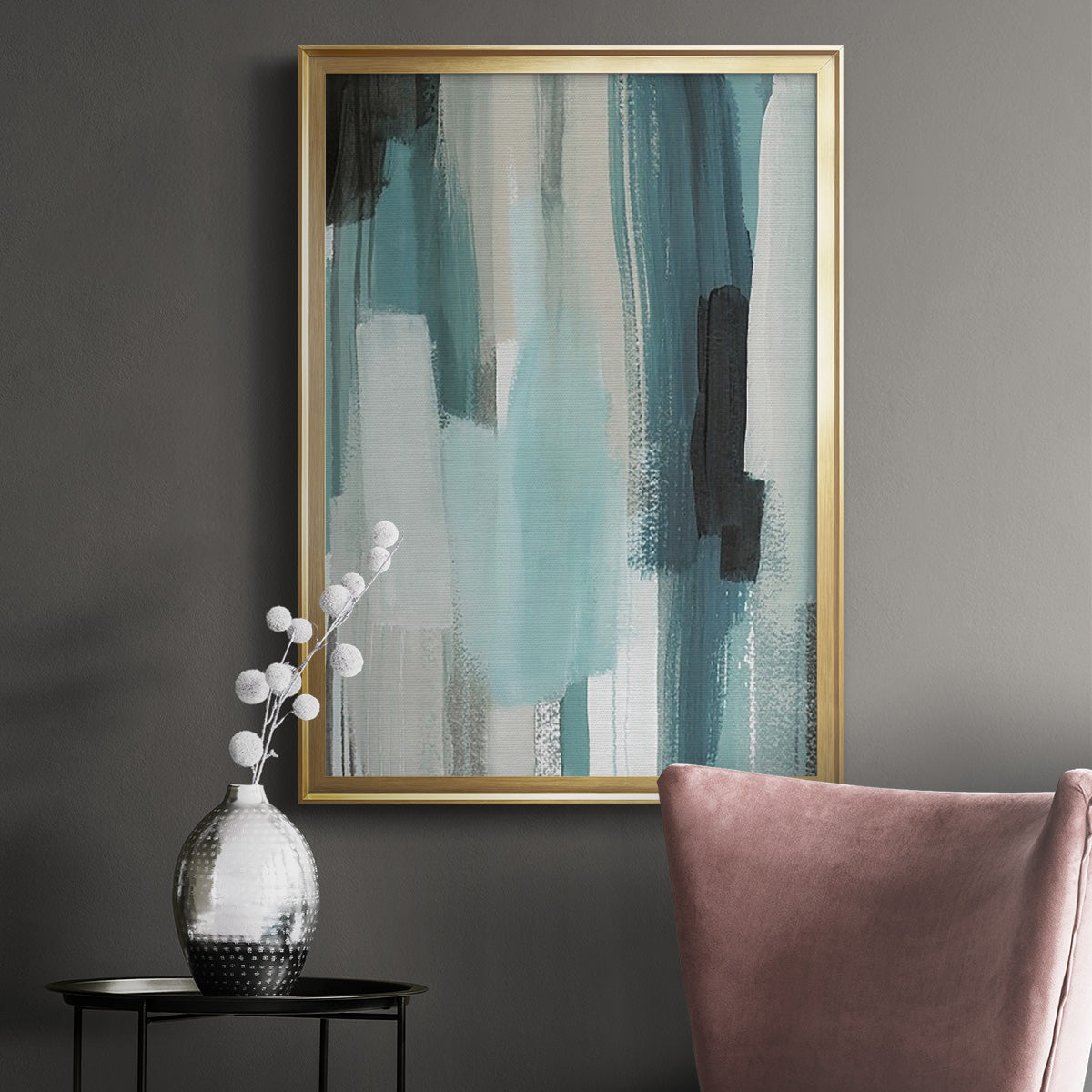 Scribe Shore II - Modern Framed Canvas Print