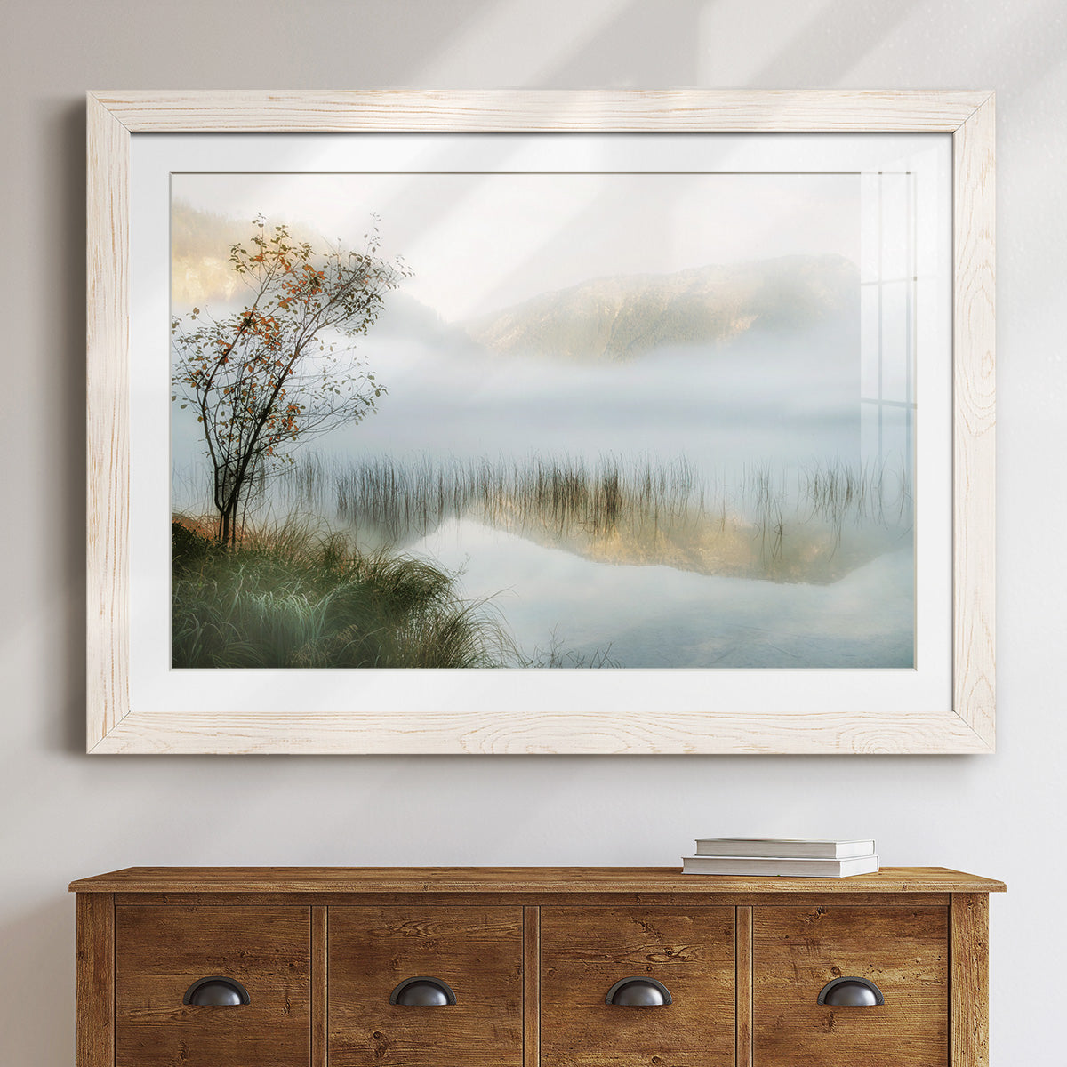 Golden Mirror of October - Barnwood Framed Art Print