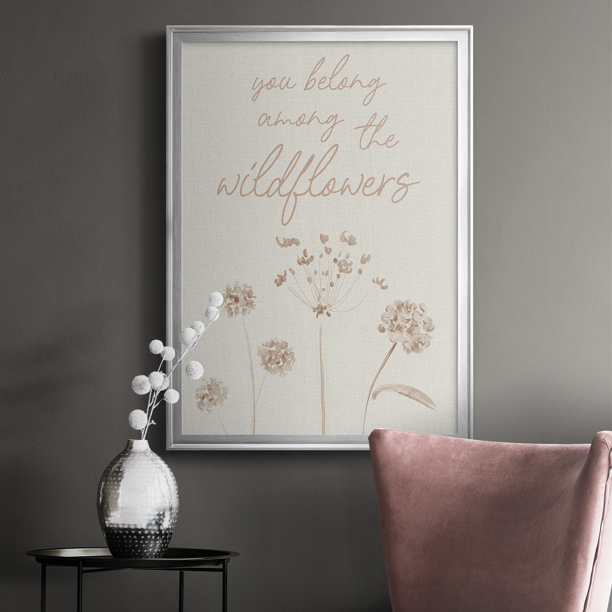 Wildflowers - Modern Framed Canvas Print