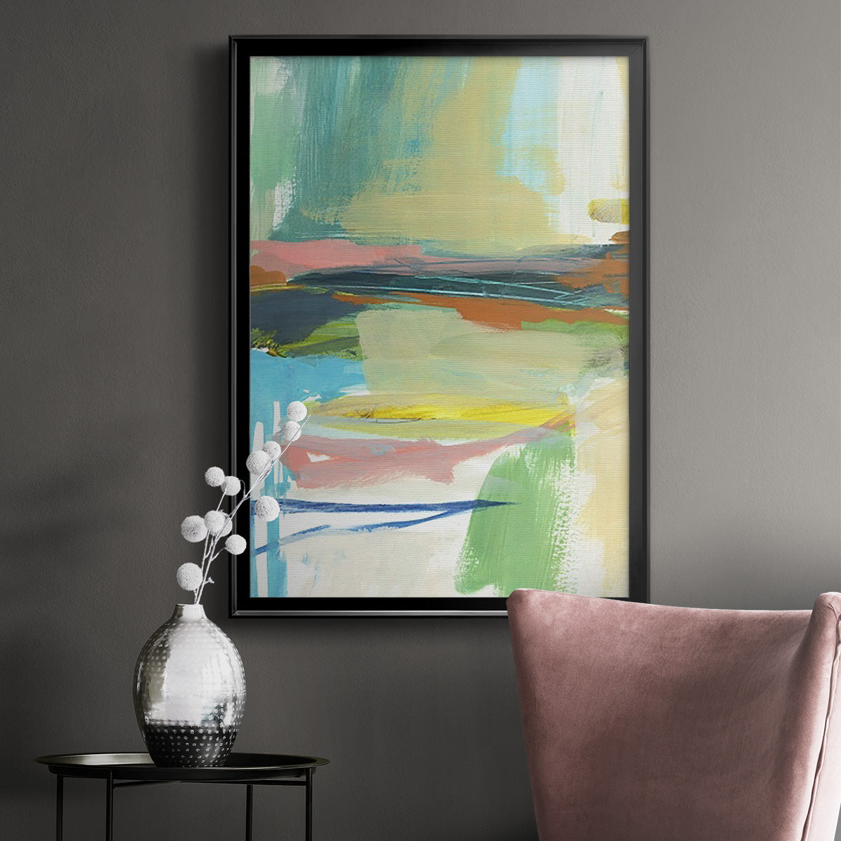 Radiant Horizon III - Modern Framed Canvas Print