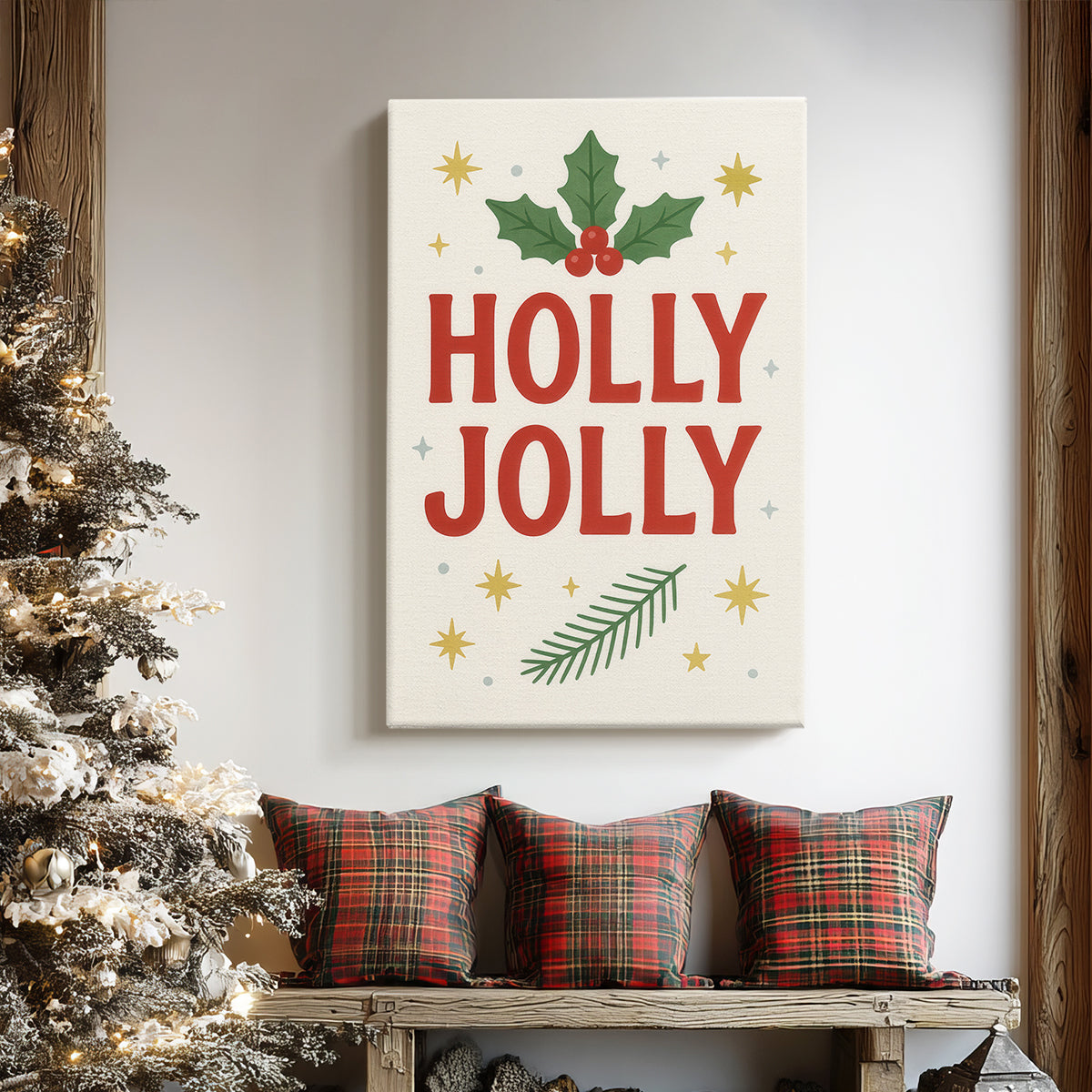 Tinsel-Gold Promise of Village - Canvas Art Print