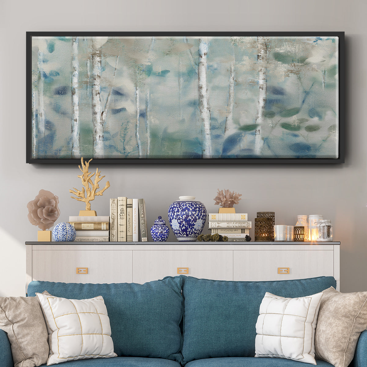 Zen Forest II - Floater Framed Canvas Print