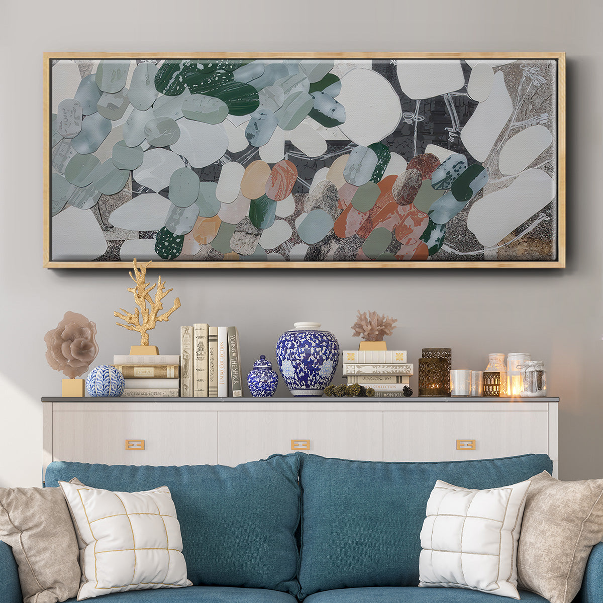 Antelope Canyon Run II - Floater Framed Canvas Print