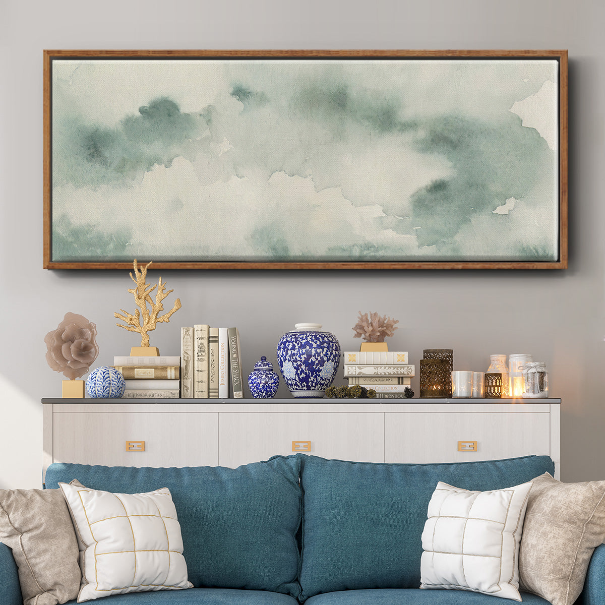 Ocean Impression III - Floater Framed Canvas Print