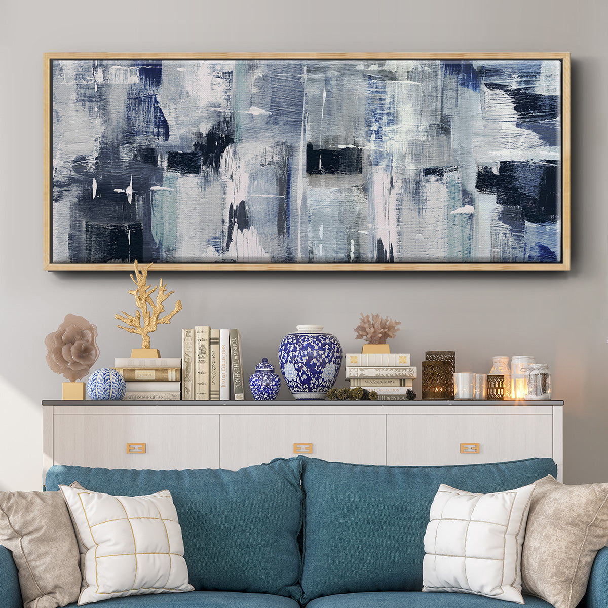 Spring Mountains - Floater Framed Canvas Print