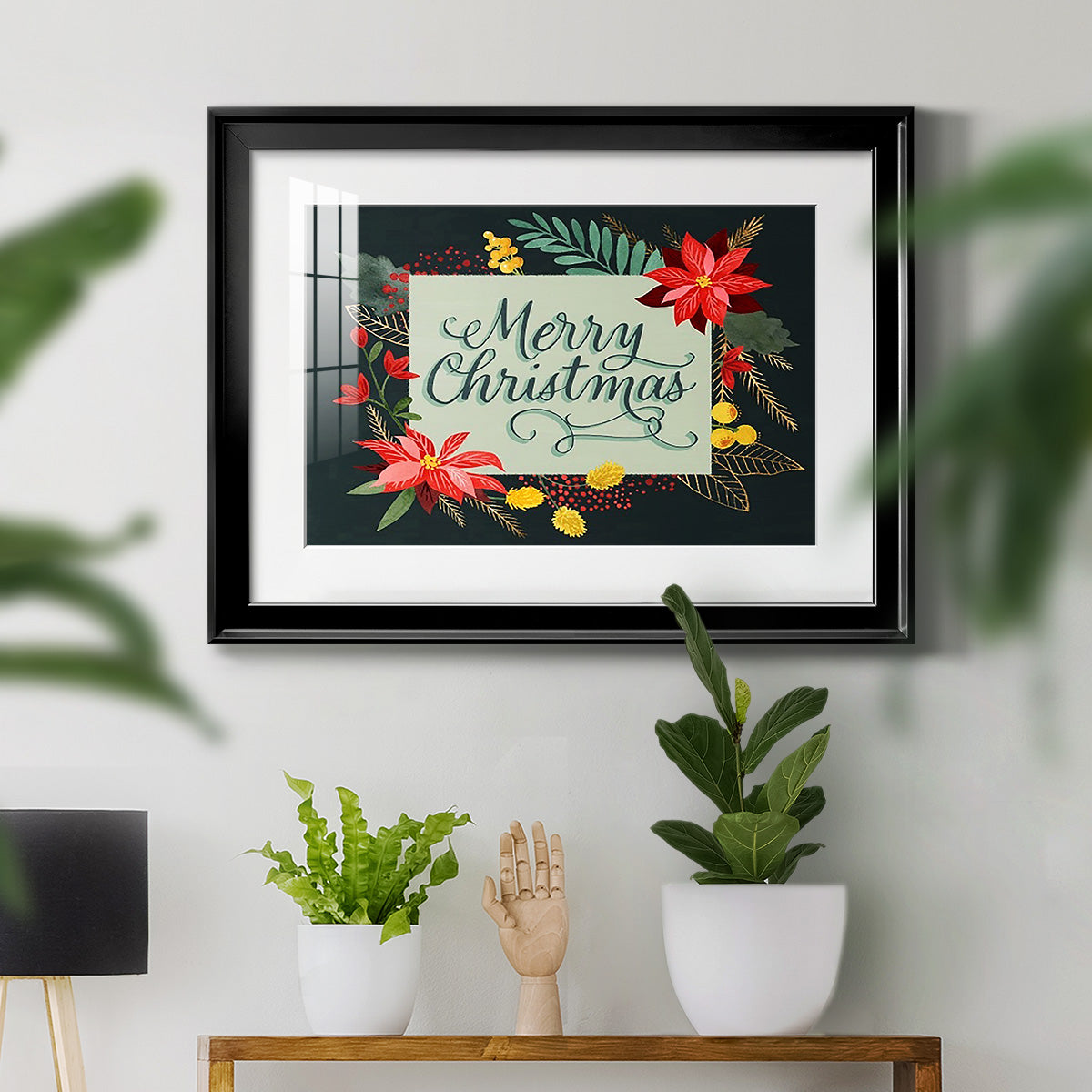 Bright Christmas Night  I - Modern Framed Art Print