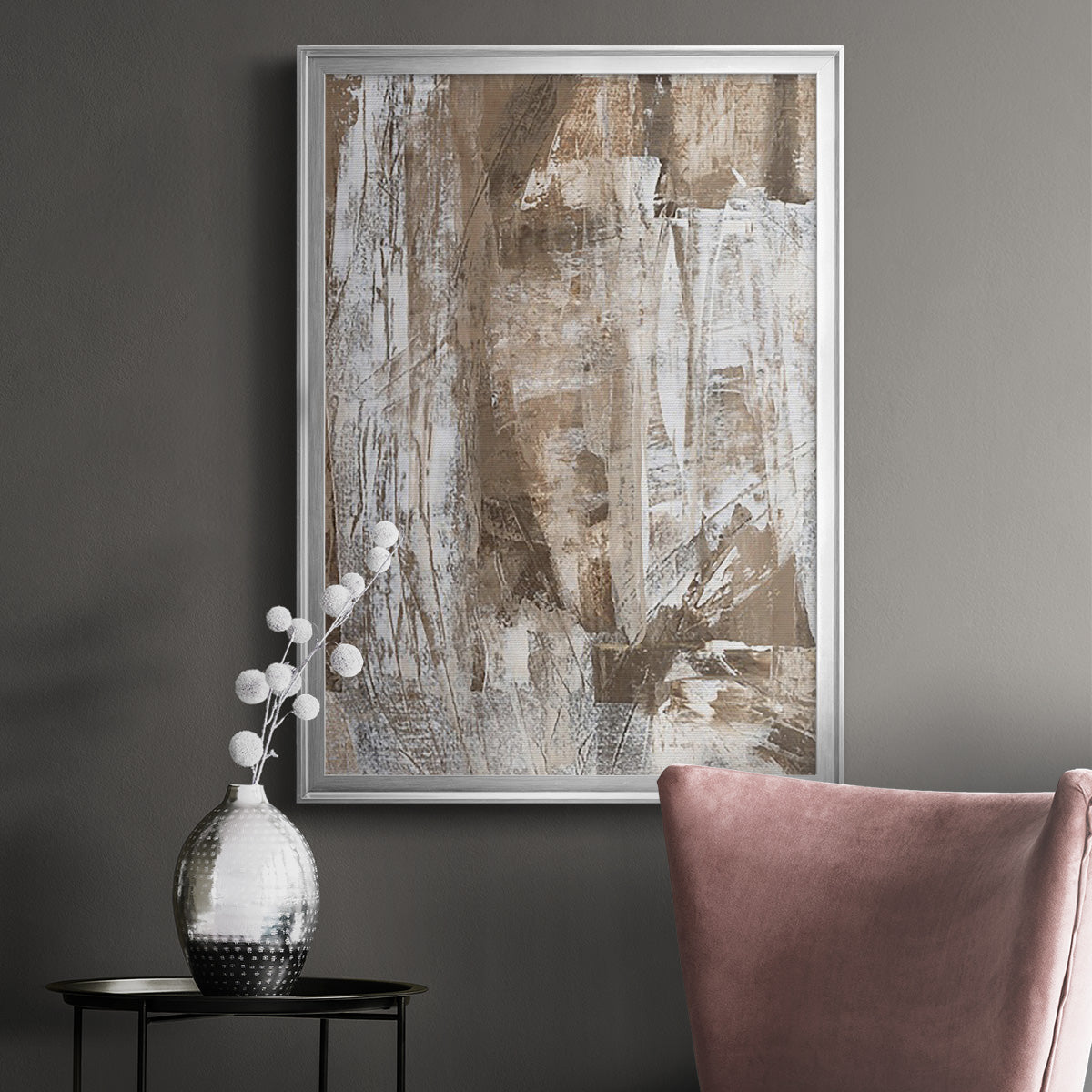 Bronzed I - Modern Framed Canvas Print