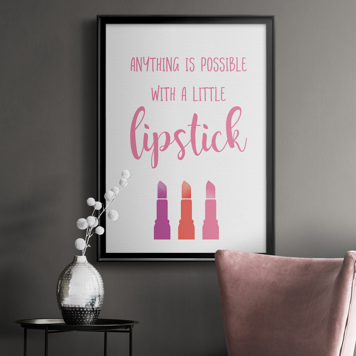 Little Lipstick - Modern Framed Canvas Print