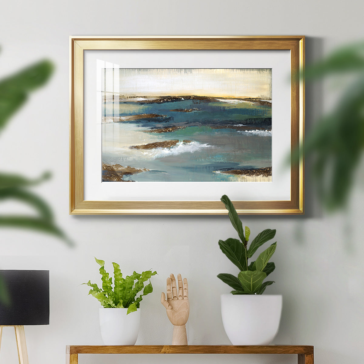 Coastal Bluffs - Modern Framed Art Print