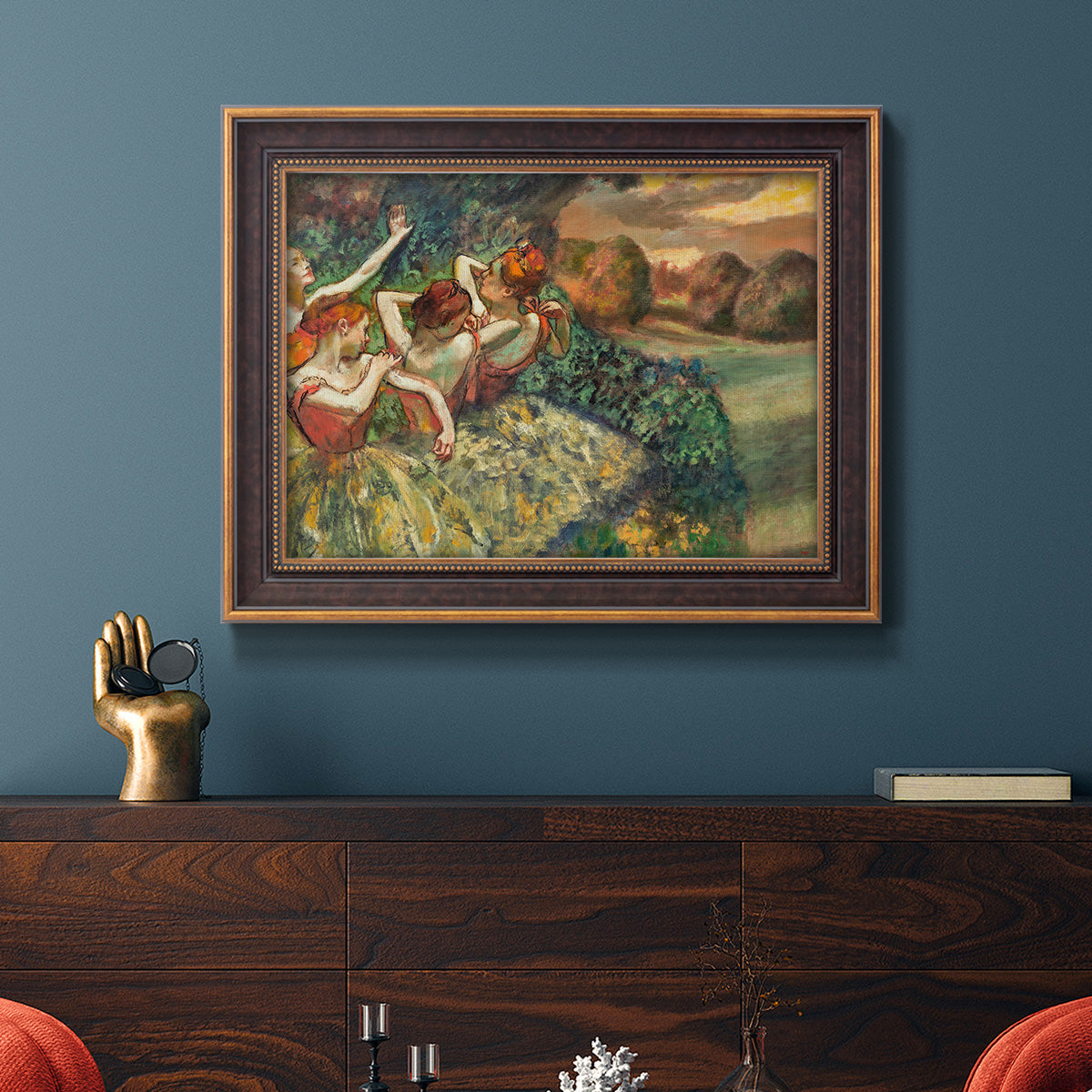 Four Dancers - Ornate Framed Canvas Print