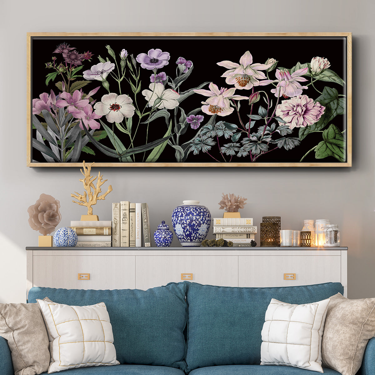 Garden Array - Floater Framed Canvas Print