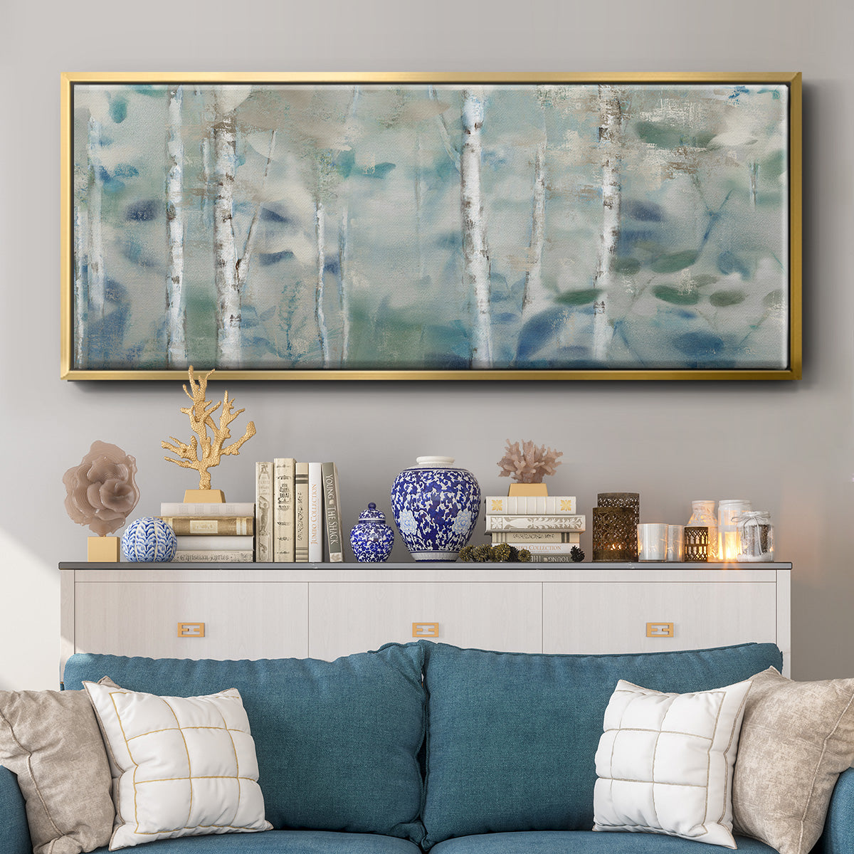 Zen Forest II - Floater Framed Canvas Print