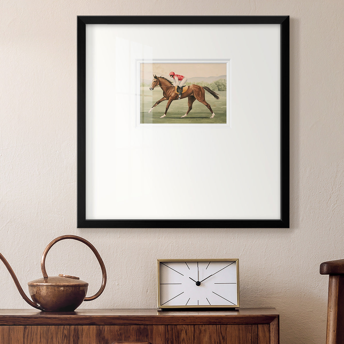 Vintage Equestrian I Premium Framed Print Double Matboard