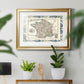 Bordered Map of France - Modern Framed Art Print
