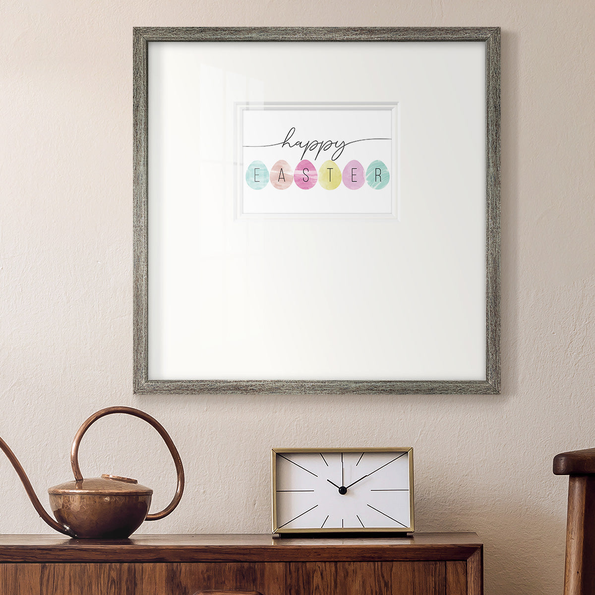 Happy Easter Premium Framed Print Double Matboard