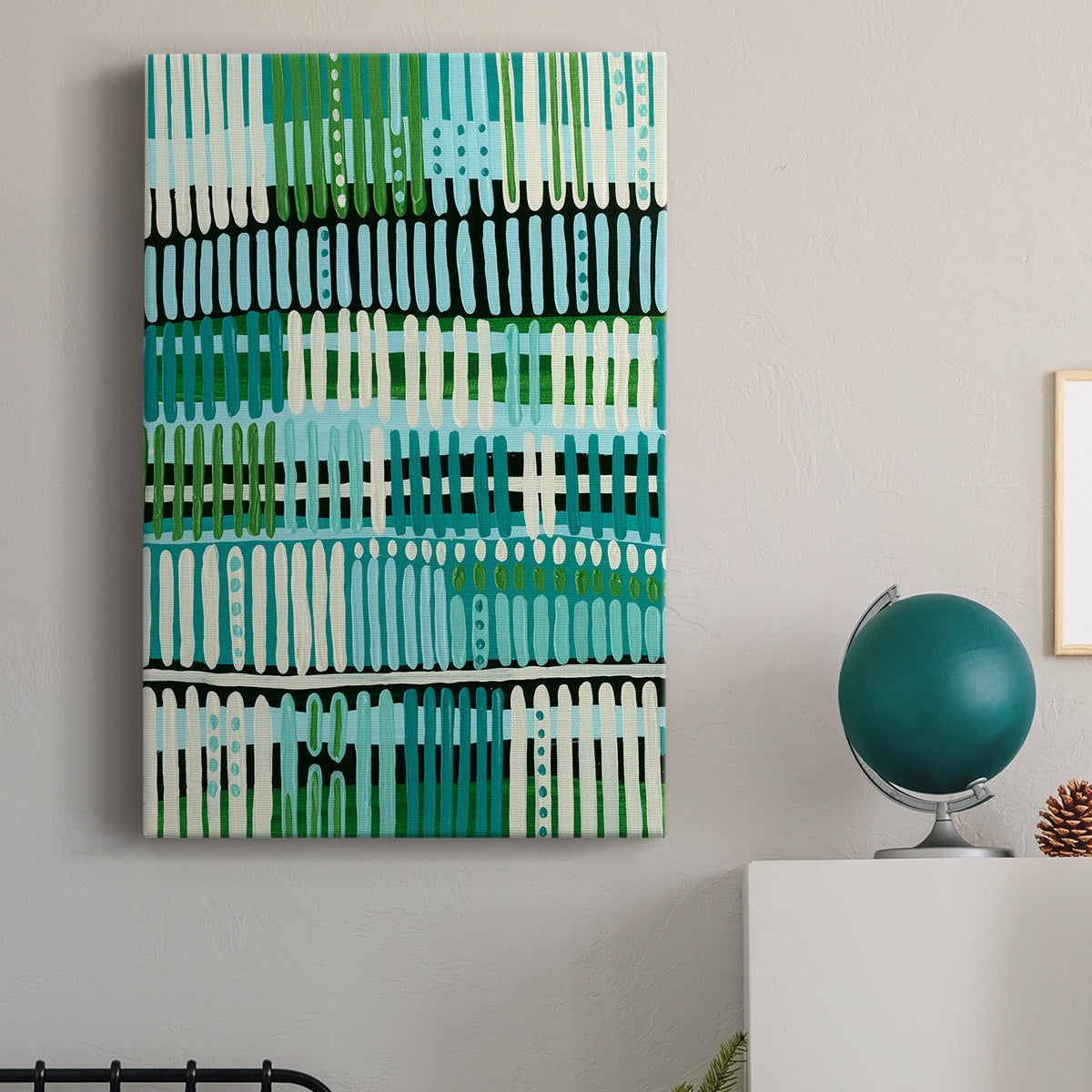 Teal Pattern II - Canvas Art Print