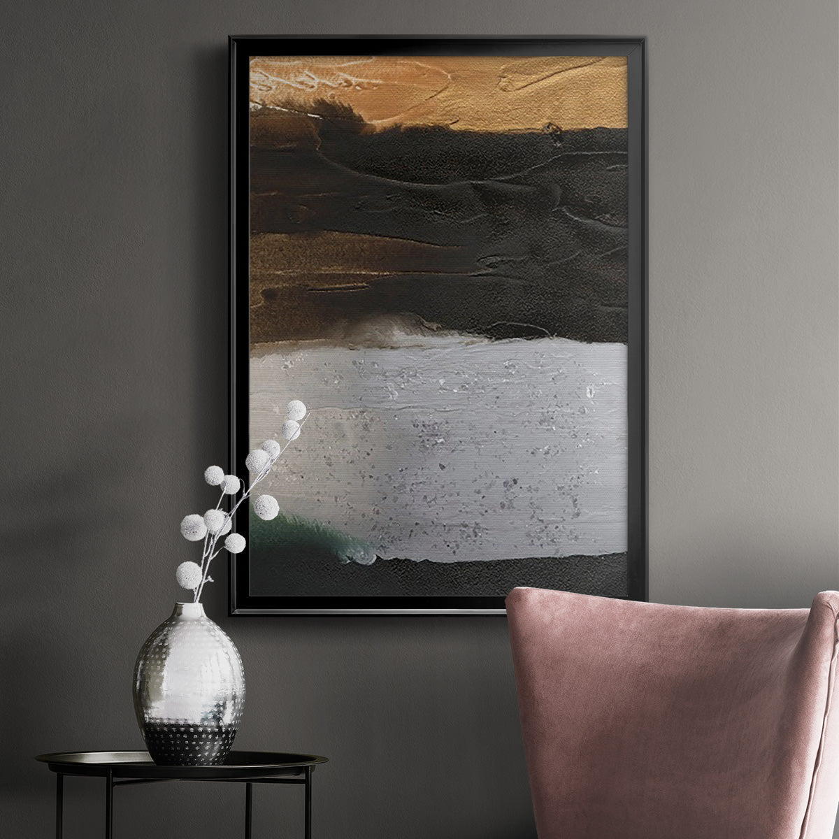 Embellished Coastal Plain I - Modern Framed Canvas Print