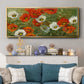 Poppy Symphony - Floater Framed Canvas Print