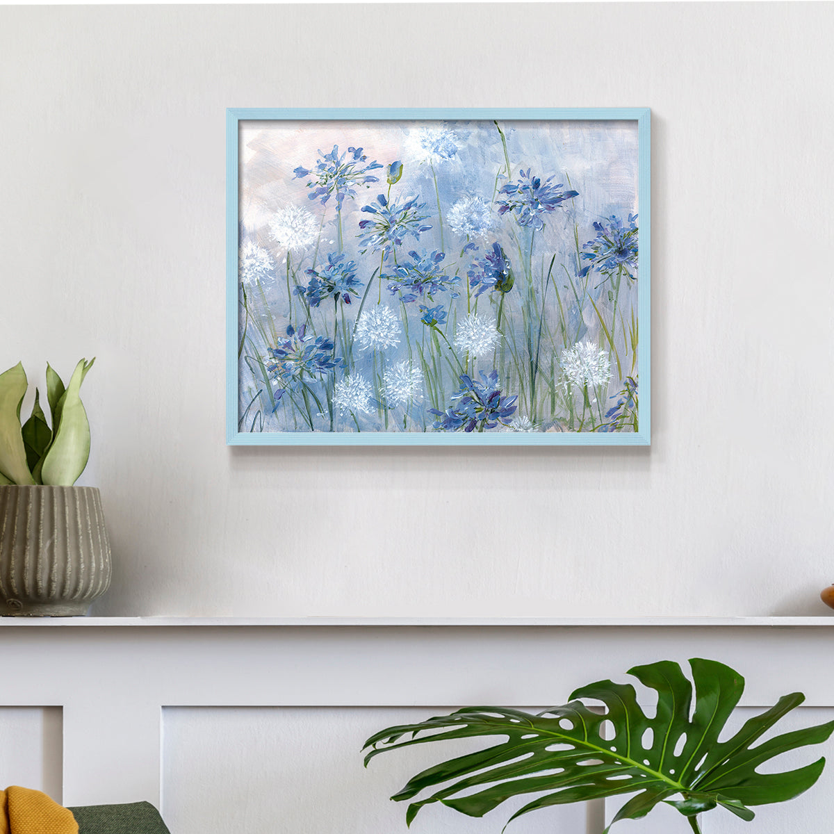 44430,flowers,art,blue,white,painting,framed artwork,nature,field,floral,decor,serene,canvas,landscape,home,interior,decoration,botanical,garden,spring,summer,colorful,creative,acrylic,blooming,fresh,petals,green,texture,beauty,arrangement,outdoor,delicate,lively,impressionistic,composition,peaceful,cheerful,modern art,design,Re-stickable,Animals