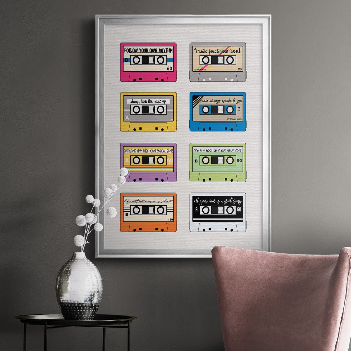 Musical Inspiration - Modern Framed Canvas Print