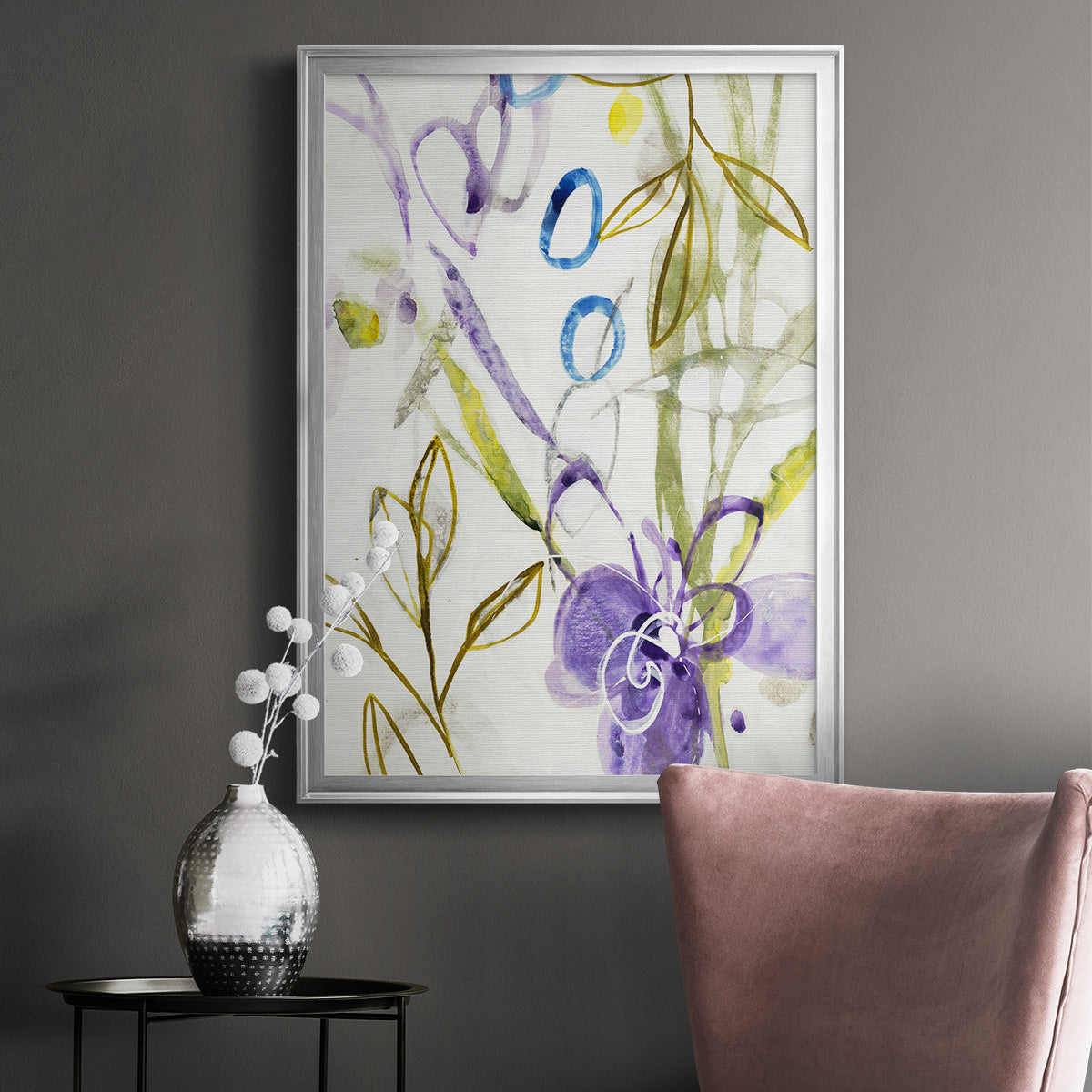 On A Whim II - Modern Framed Canvas Print