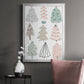 Christmas Tree Sketchbook I - Modern Framed Canvas Print