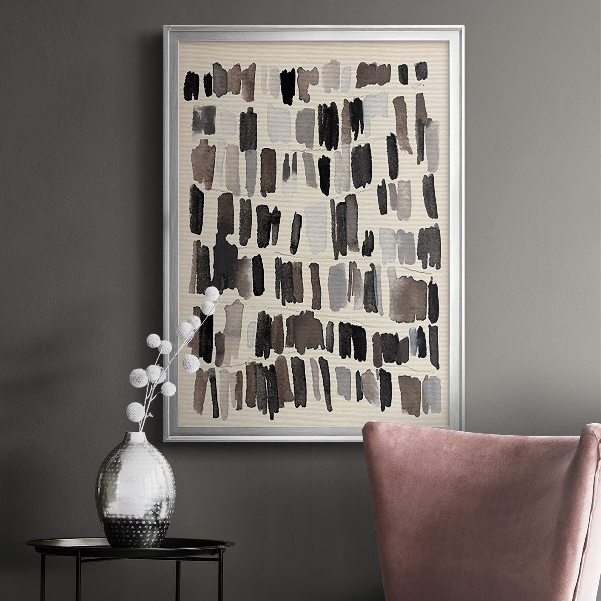Chalk and Flint IV - Modern Framed Canvas Print